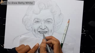 Betty White Draw - "betty white" drawing - How to draw...