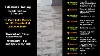 Chinese Whistleblower: CHINA PRINTED FAKE BALLOTS TO STEAL THE ELECTION