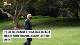 House Republicans introduce articles of impeachment against Biden.