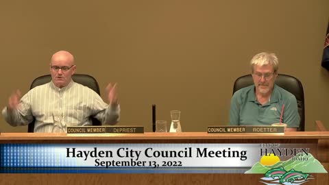 Misinformation by Ed DePriest at the 9/13/22 Hayden City Council Meeting