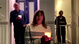 UK landmarks lit up to remember COVID dead