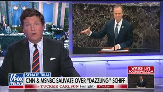 Tucker Carlson mocks CNN and MSNBC for pornographic Schiff love