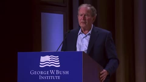 George W Bush discusses the war in Ukraine with an ironic verbal "mistake"