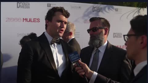 Epoch Times on the Red Carpet of 2000 Mules - Gregg Phillips with Charlie Kirk