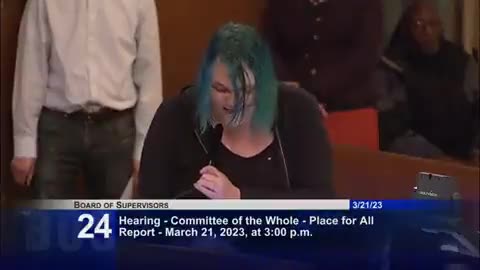 Trans-identified biological male tells San Fransisco Board of Supervisors homeless transgender people need more housing so they can recover from sex change surgery