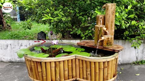 Making aquarium from bamboo and the result