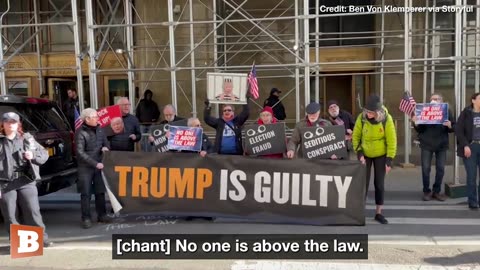 NPC Robots: Leftists Mechanically Chant Anti-Trump Slogan Outside Manhattan DA Office