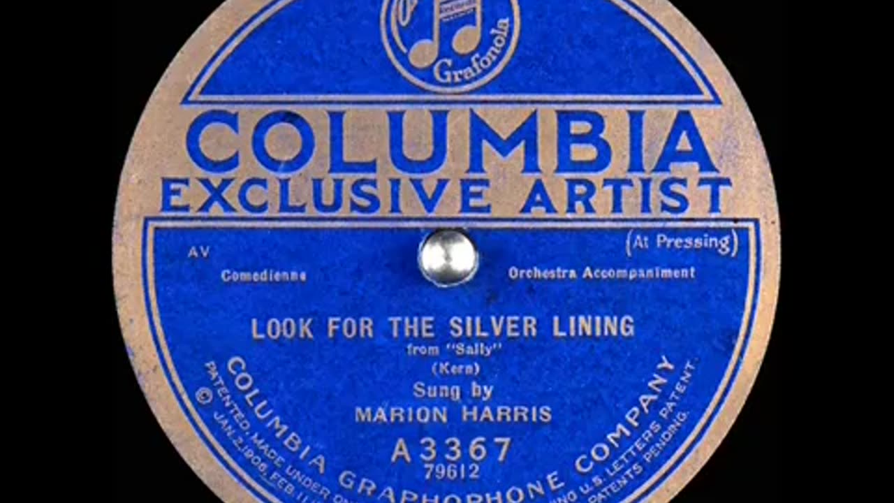 Silver lining Song. Columbia Dancing in the Moonlight Fox trot.