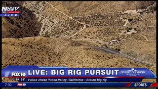 EPIC - Stolen Big Rig Police Chase In Southern California