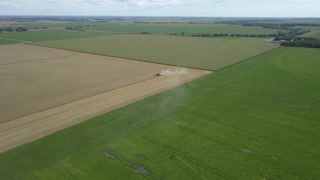 Aerial video of Harvesting using the DJI Mavic