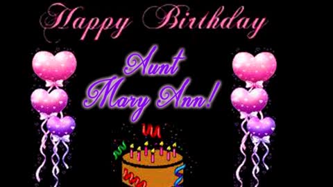 Happy Milestone Birthday Aunt Mary Ann