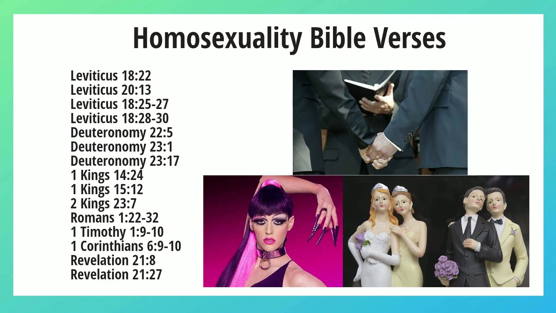 Homosexuality Bible Verses 📖