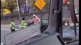 Brutal Altercation Erupts Between Driver and Traffic Enforcement Agents