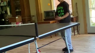 playing ping pong