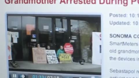 Grandmother Arrested during PG&E SmartMeter Protest Jan11 2011 News Clip