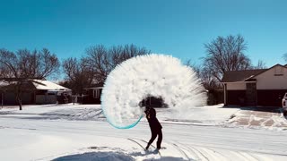 Throwing Water into Sub-Zero Air
