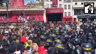 Paris France: Police Clash With Peaceful Demonstrators at Massive Protests Against COVIDRestrictions