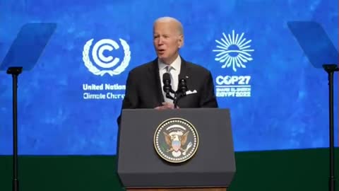 MUMBLIN' JOE: Biden Talks Climate at COP27, TOTALLY BOTCHES Quote