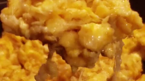 Scrambled Duck Eggs and Melted Swiss Cheese! (Home Cooking)