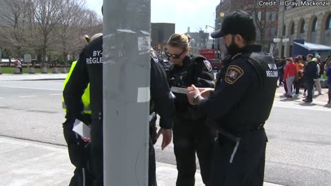 Ottawa Bylaw officers issue striking Canadian Public workers $615 tickets for cooking hotdogs.