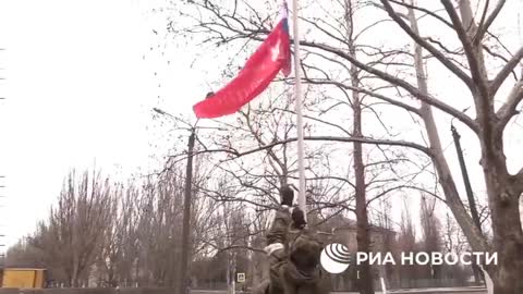 Cum arata steagul „eliberatorilor” rusi din Melitopol
