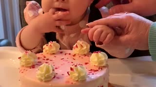 Cute Baby Wants the Whole Cake