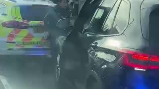 Police car hit police officer