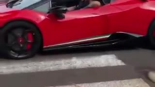 Conor McGregor cruising in a Lamborghini 😚