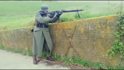Wehrmacht Soldier With MG 42