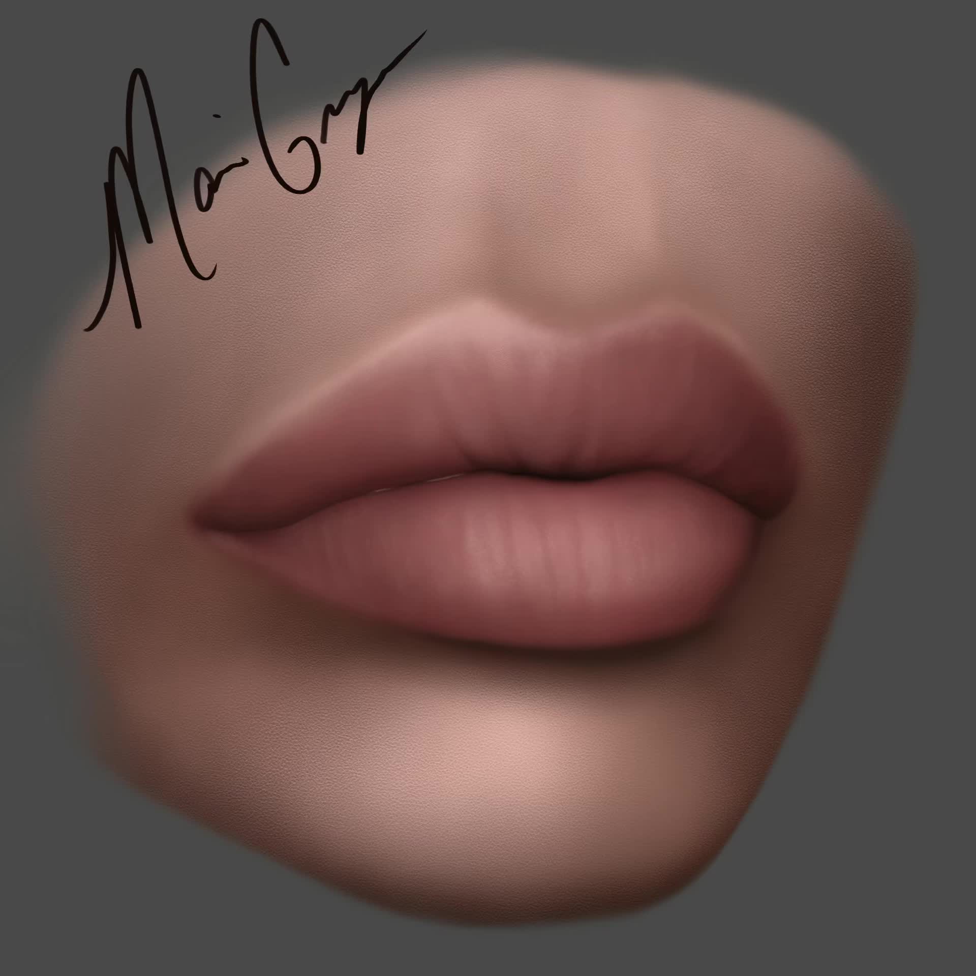 Painting Lips In Procreate