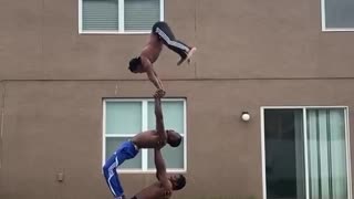 Acrobatic balancing performance will blow your mind!