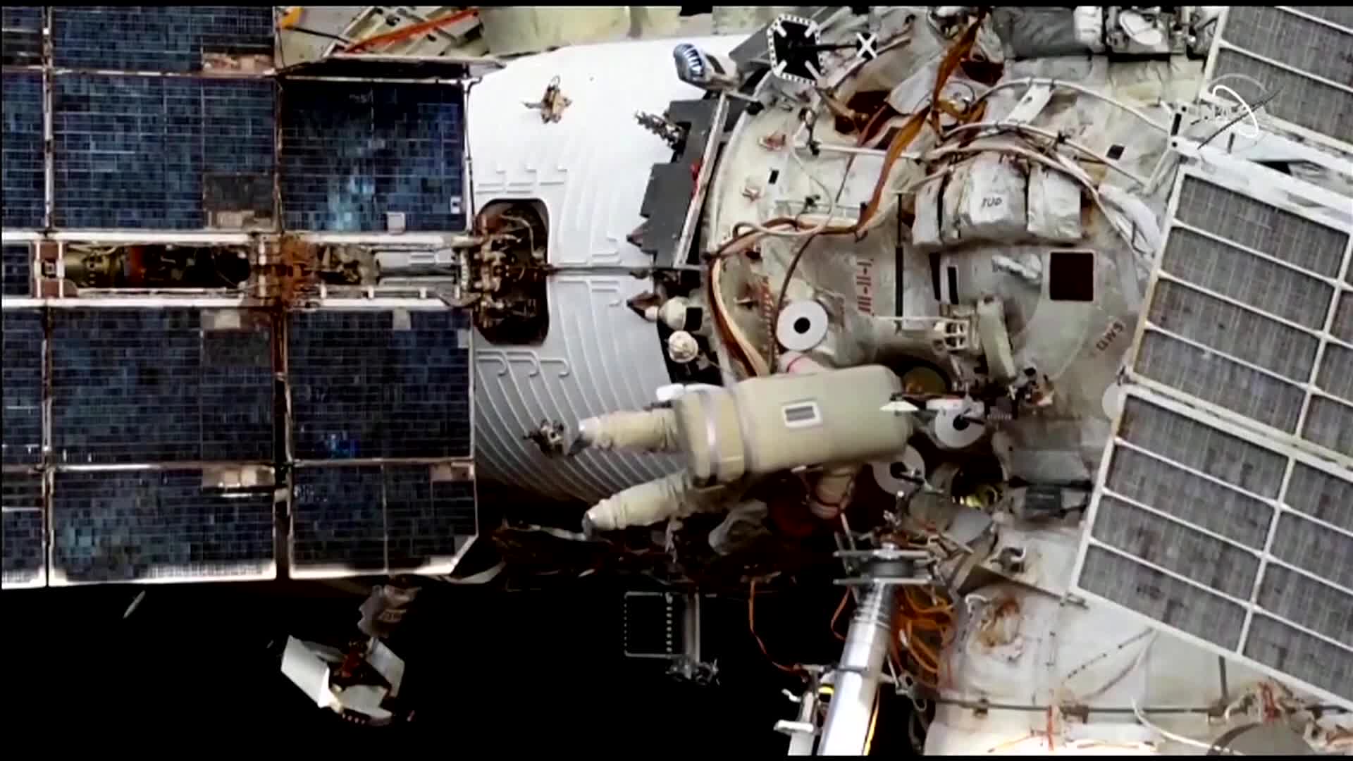 Russian Cosmonauts Perform A Spacewalk