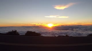 Sunset Above the Clouds on Maui