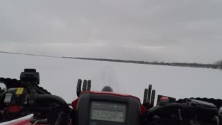 Atv ride on frozen lake