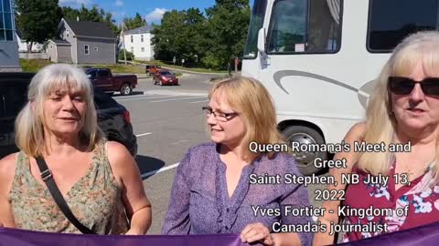 Rencontre avec la reine Romana Pennfield, NB Le 13 juillet 2022 Yves Fortier