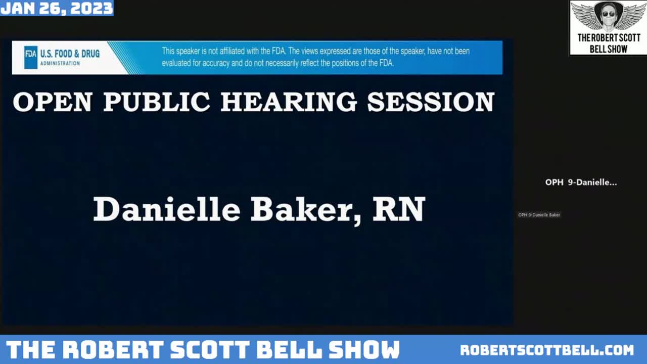 Heartwrenching testimony Danielle Baker presentation at the FDA