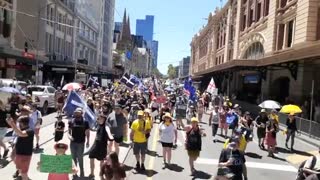 Anti-lockdown protest in Melbourne