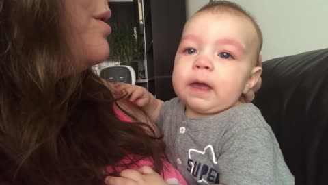 Baby Gets Emotional When Mom Sings Opera SONG