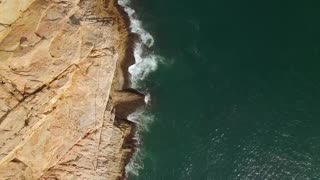 Beach drone video from Sea waves