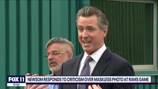 Newsom Defends Himself After Breaking Covid Masking Rules Again