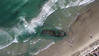 Storms Unveil Vintage Shipwreck On California Beach