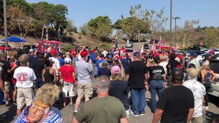 Trump, Patriot, Back the Blue car/truck rally