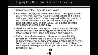 Holistic Wealth Creation Course: Lesson 6: The Importance of Plugging Cashflow Leaks