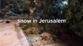 Snow in Jerusalem Israel February 17. 2021