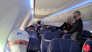 Man Almost Passes out on Plane Flight from Mask