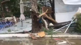 Insane aftermath footage of Halkidiki storm in Greece