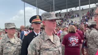 Airman surprised by her brother at graduation ceremony