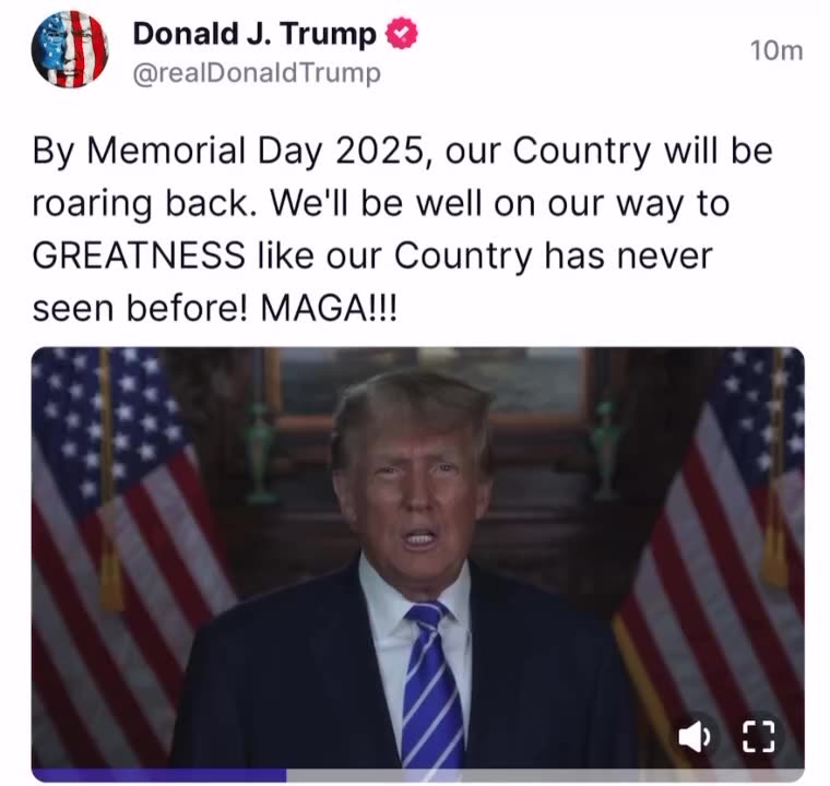 TRUMP ️🇺🇸🥇PAVING THE WAY ON MEMORIAL DAY IN 2025💙🇺🇸🏛️⭐️🗽⭐️