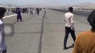 Disturbing Video Shows Desperate Afghanis Clinging to U.S. C-17 Before Plummeting to Their Deaths