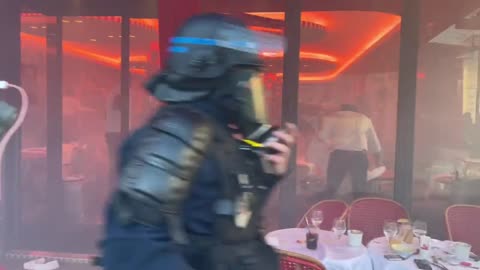 SHOCK VIDEO! Riot Police Fire Teargas at Cafe Diners Near Freedom Convoy Protest